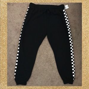 Black w/ checker joggers